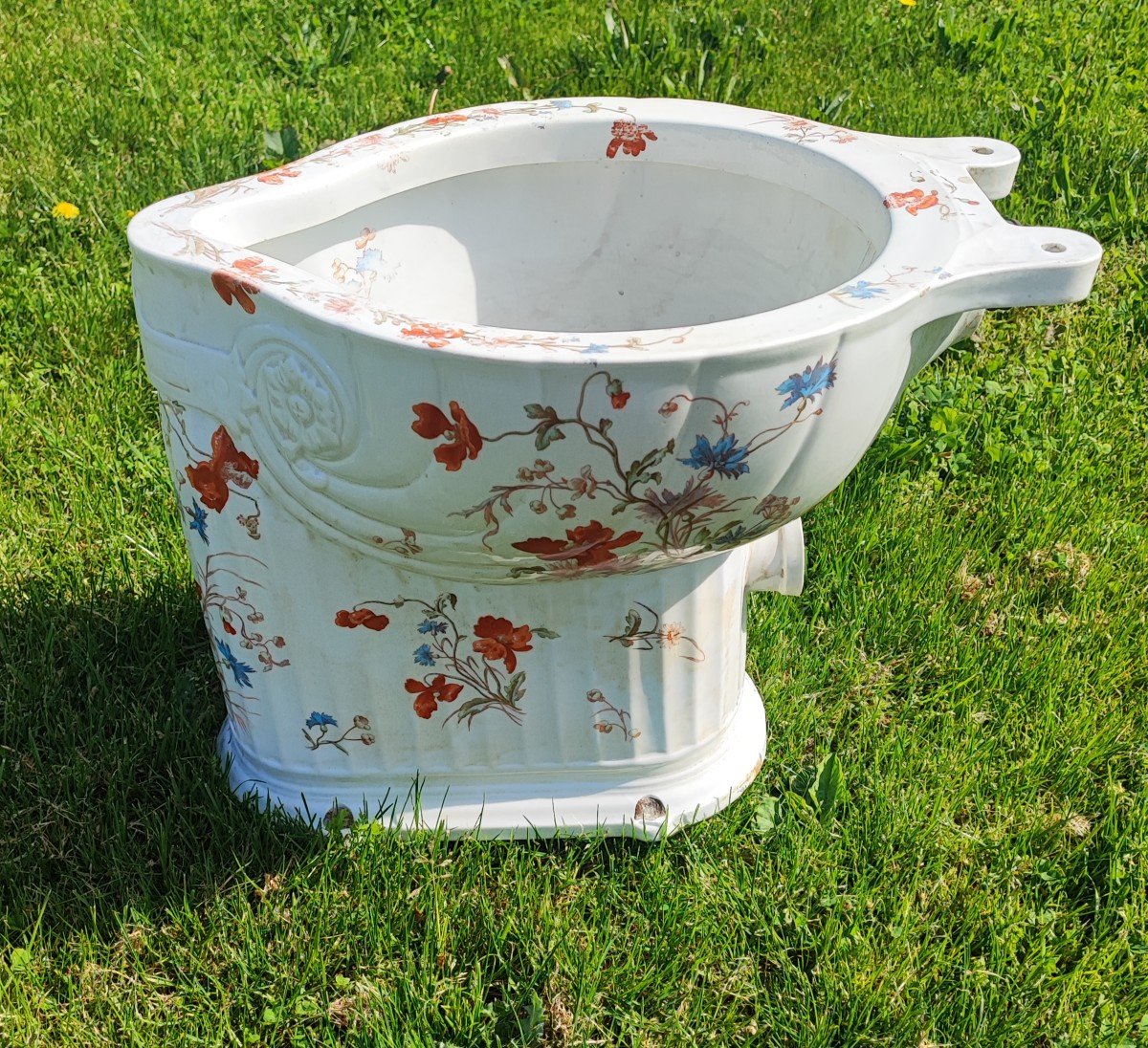 Rare Ancienne Toilette cuvette de WC epoque XIXème -photo-2