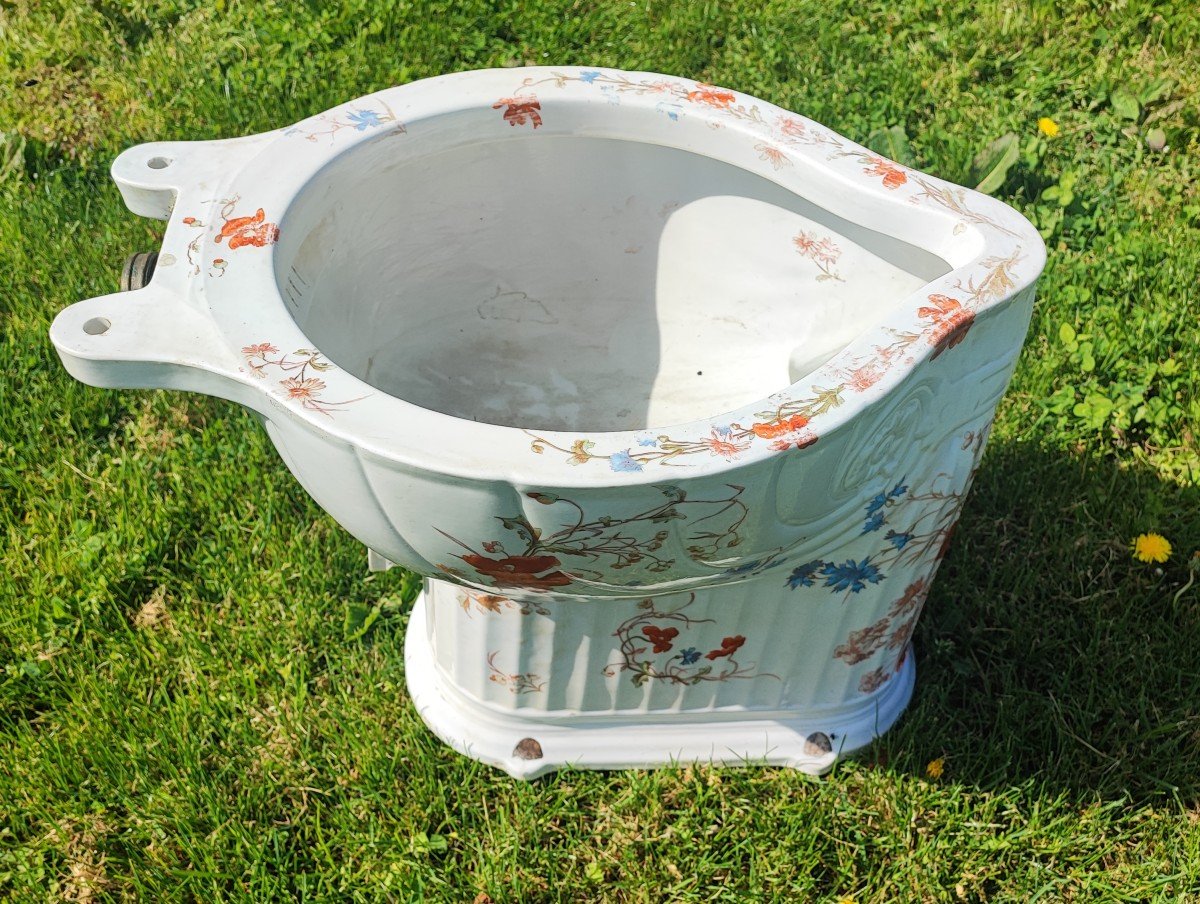 Rare Ancienne Toilette cuvette de WC epoque XIXème -photo-4