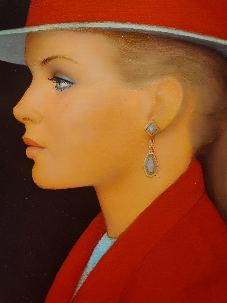 Guy Séradour (1922-2007) - Woman In Profile Hst Titled "the Red Jacket"-photo-3