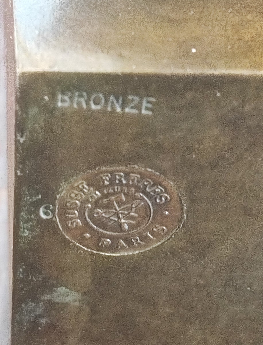 Gilbert PRIVAT - bronze Art Déco - Vénus aux colombes et aux raisins-photo-2