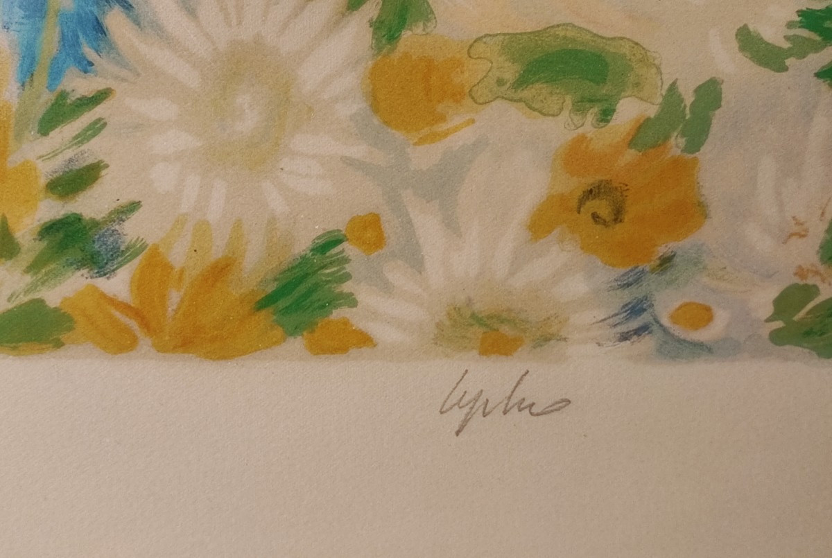 LE PHO (1907 - 2001) Jeunes filles au jardin 1965-photo-2