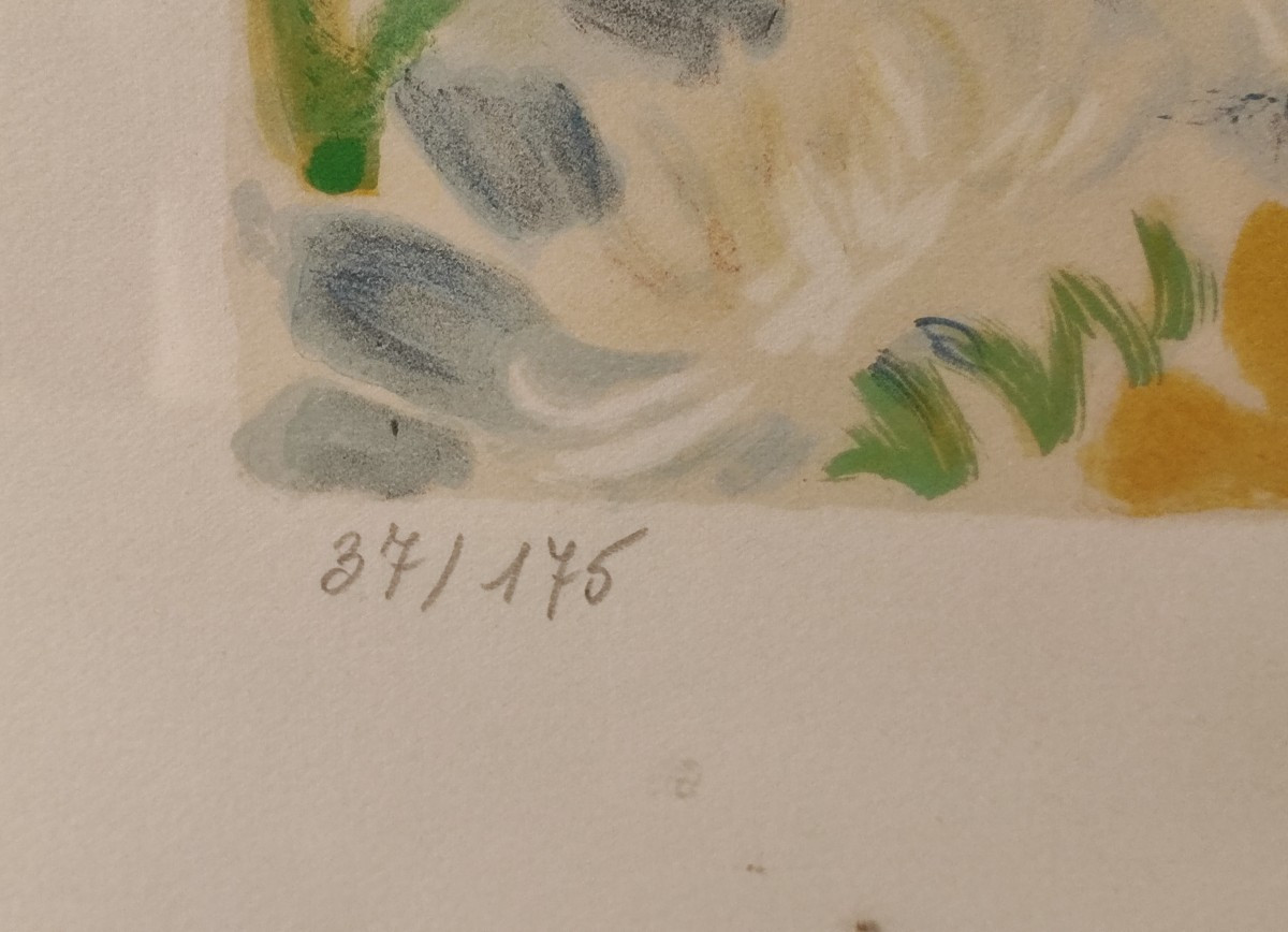 LE PHO (1907 - 2001) Jeunes filles au jardin 1965-photo-3