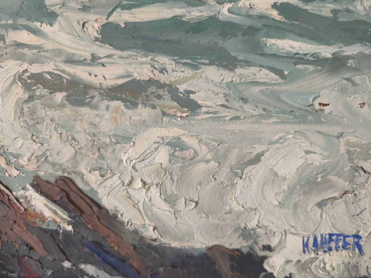 André Kauffer (1893-1977) - La cote sauvage de Quiberon-photo-2