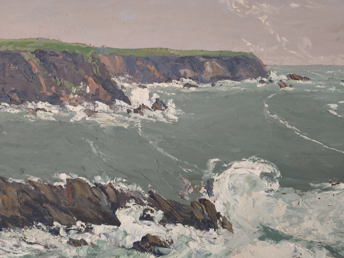 André Kauffer (1893-1977) - La cote sauvage de Quiberon-photo-3