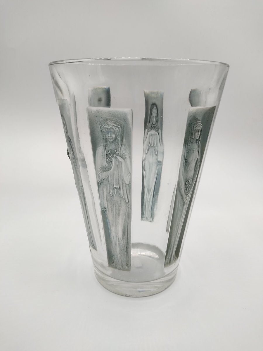 René Lalique - Vase Avec Six Figurines -photo-2