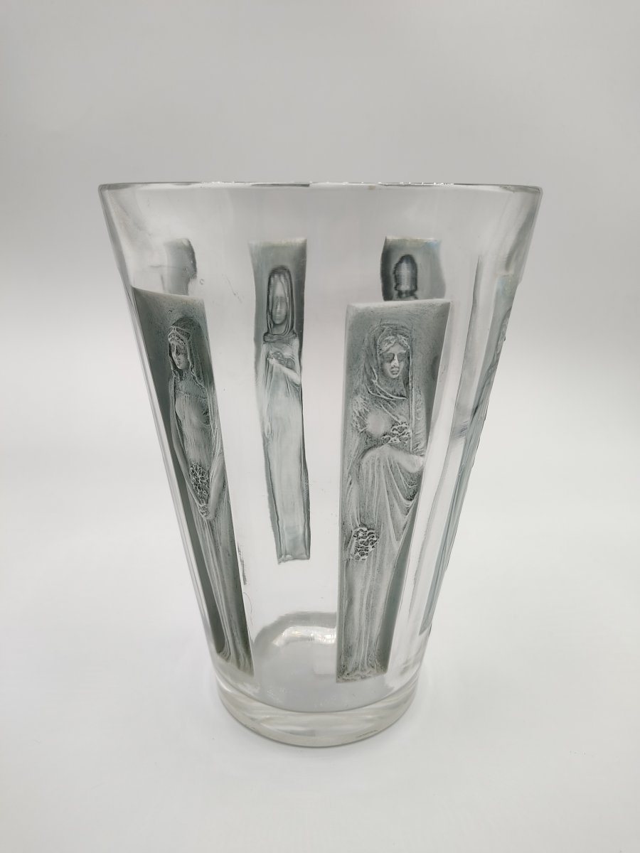 René Lalique - Vase Avec Six Figurines -photo-3