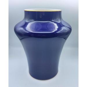 Sèvres - Grand Vase En Porcelaine Bleu 1900