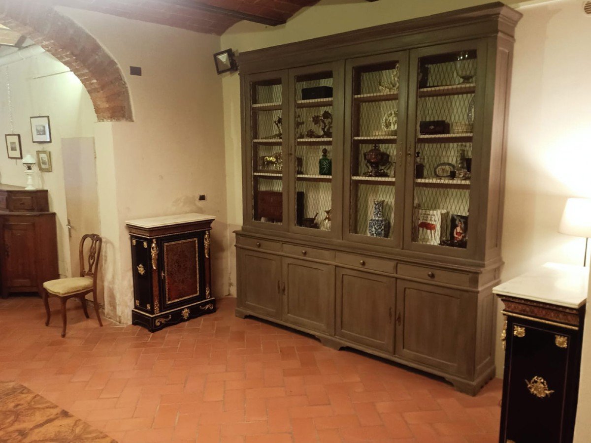 Library, Fir Wood Pharmacy Cabinet, XIX Century, Tuscany-photo-1