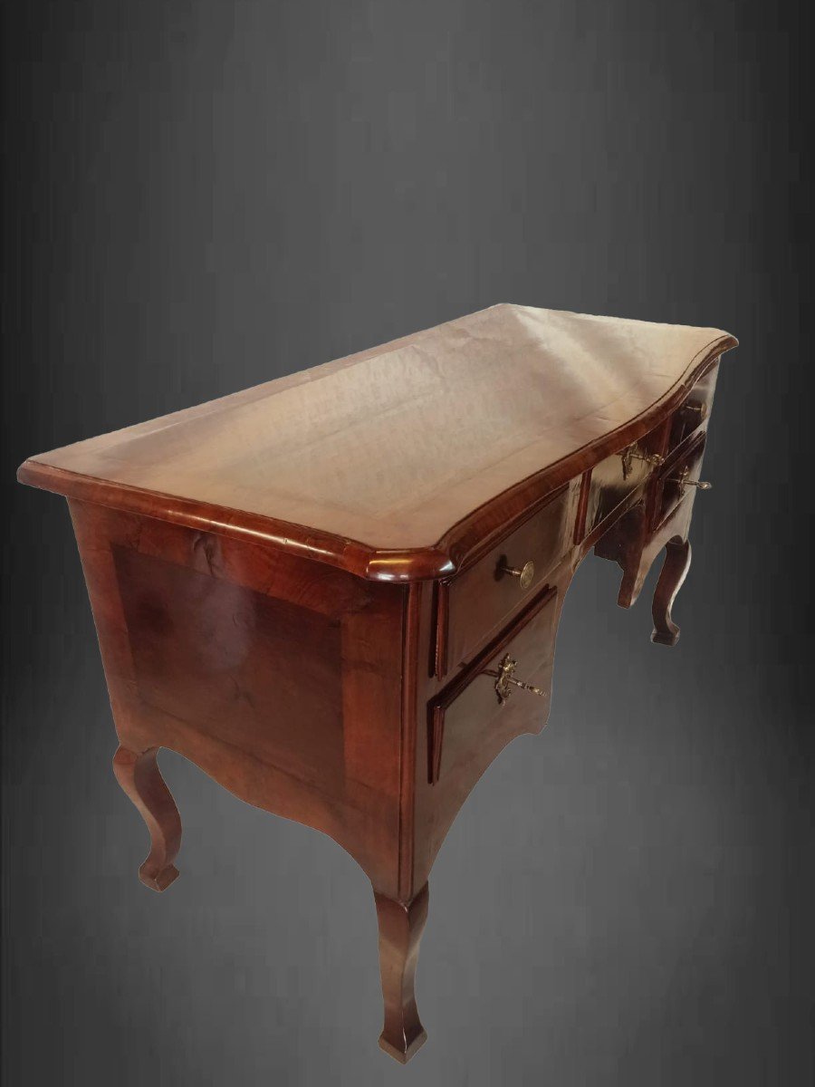 Bureau Louis XV En Noyer Et Palissandre-photo-4