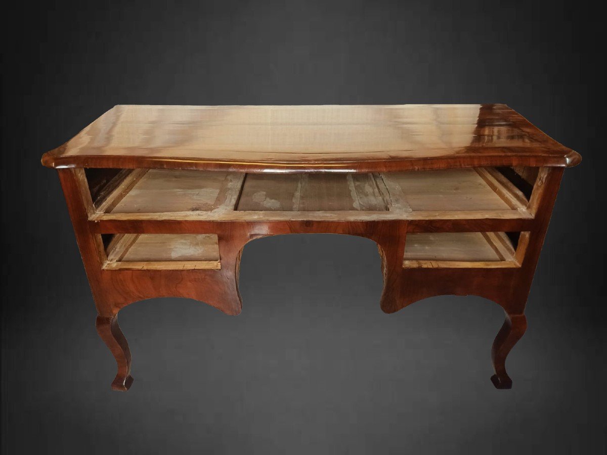 Bureau Louis XV En Noyer Et Palissandre-photo-5
