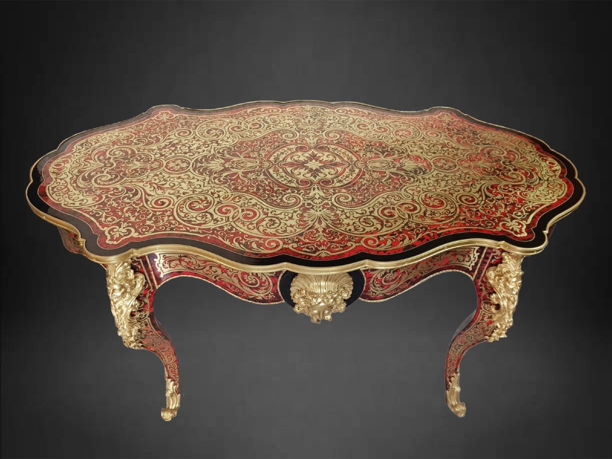Table De Milieu En Marqueterie « boulle » -photo-2