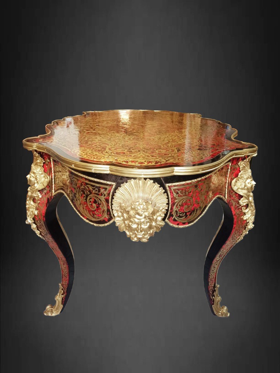 Table De Milieu En Marqueterie « boulle » -photo-1