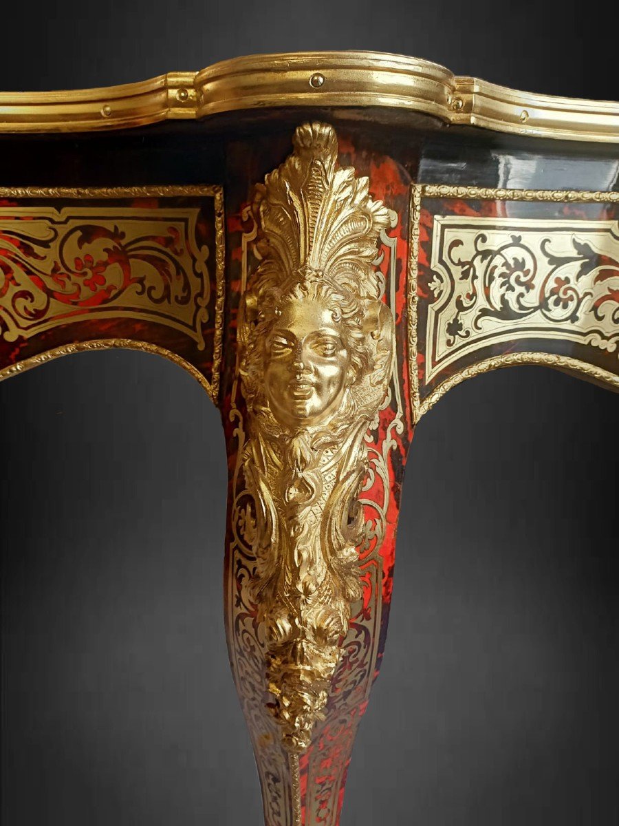 Table De Milieu En Marqueterie « boulle » -photo-4