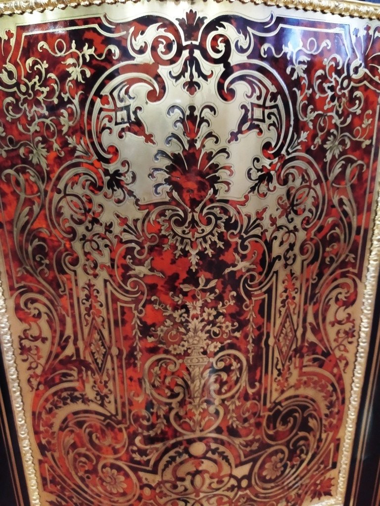 Meuble d'Appui, Buffet à Hauteur époque Napoléon III, Marquterie Boulle-photo-5