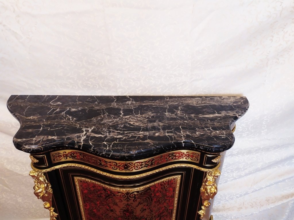 Meuble d'Appui, Buffet à Hauteur époque Napoléon III, Marquterie Boulle-photo-6