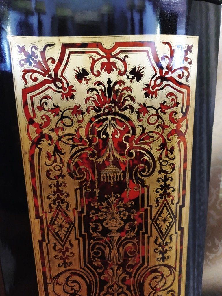 Meuble d'Appui, Buffet à Hauteur époque Napoléon III, Marquterie Boulle-photo-7