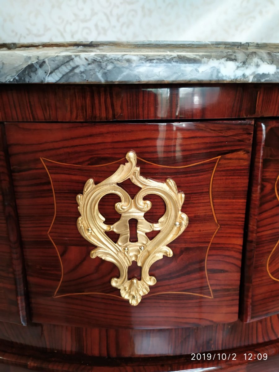 Tomb Chest Of Drawers, Louis XV Period, Regency, Stamped A. Dav, France,  XVIII Century-photo-1
