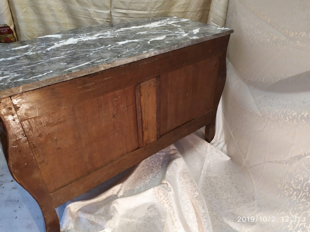 Tomb Chest Of Drawers, Louis XV Period, Regency, Stamped A. Dav, France,  XVIII Century-photo-6