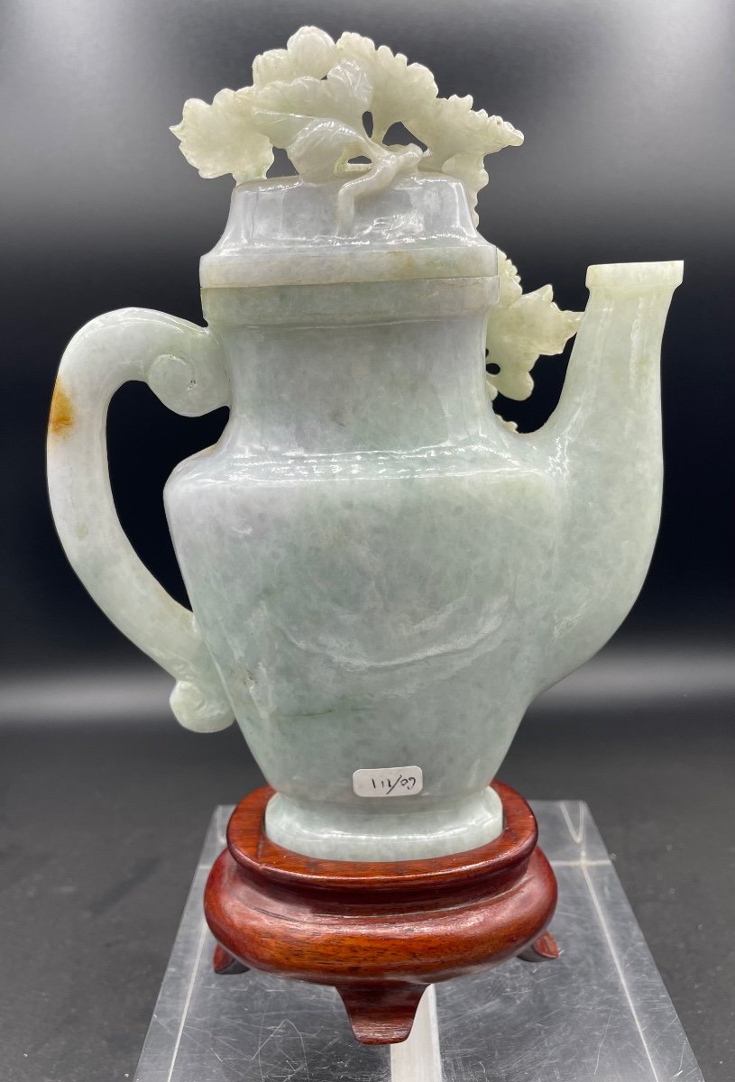 China Celadon Jade Teapot 20th Century-photo-4