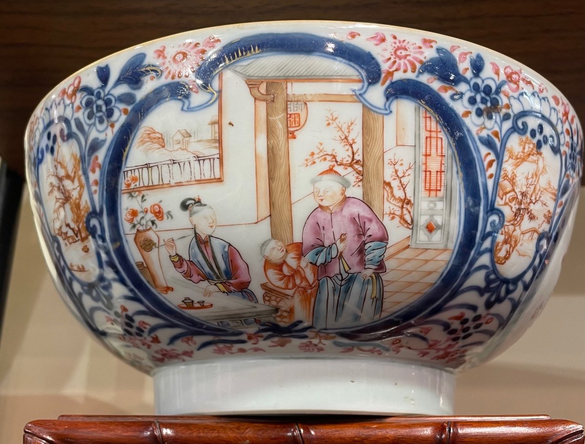 Grand Bol En Porcelaine Peinte Chine XVIIIe Siècle-photo-2