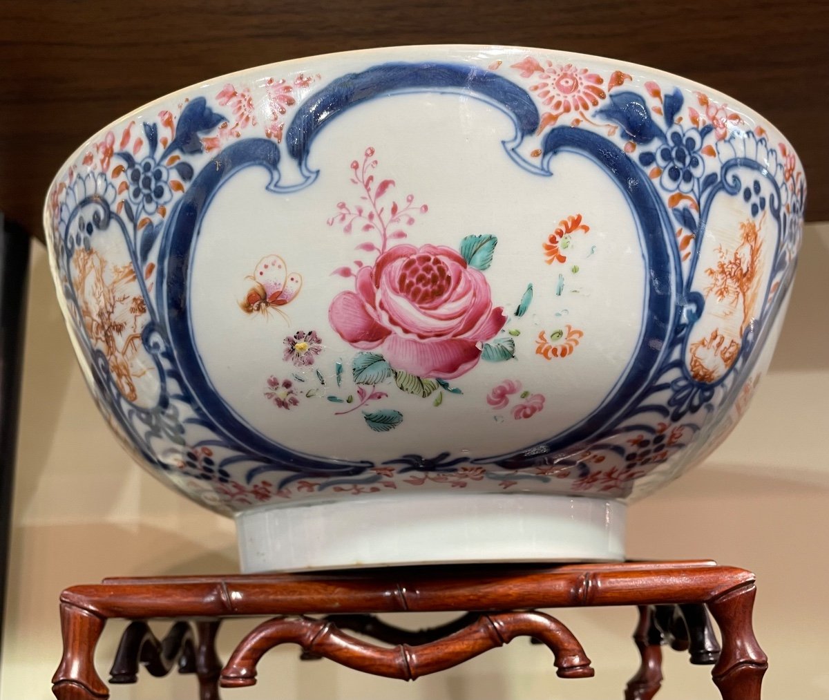 Grand Bol En Porcelaine Peinte Chine XVIIIe Siècle-photo-4