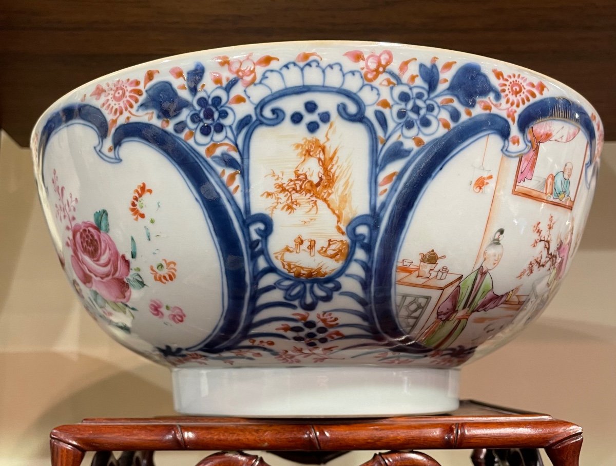 Grand Bol En Porcelaine Peinte Chine XVIIIe Siècle-photo-1