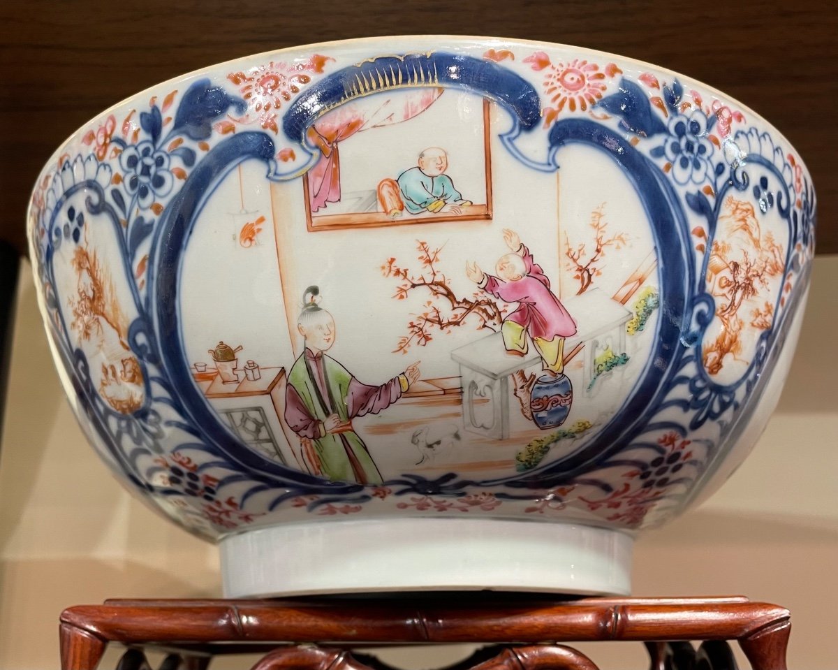 Grand Bol En Porcelaine Peinte Chine XVIIIe Siècle-photo-2