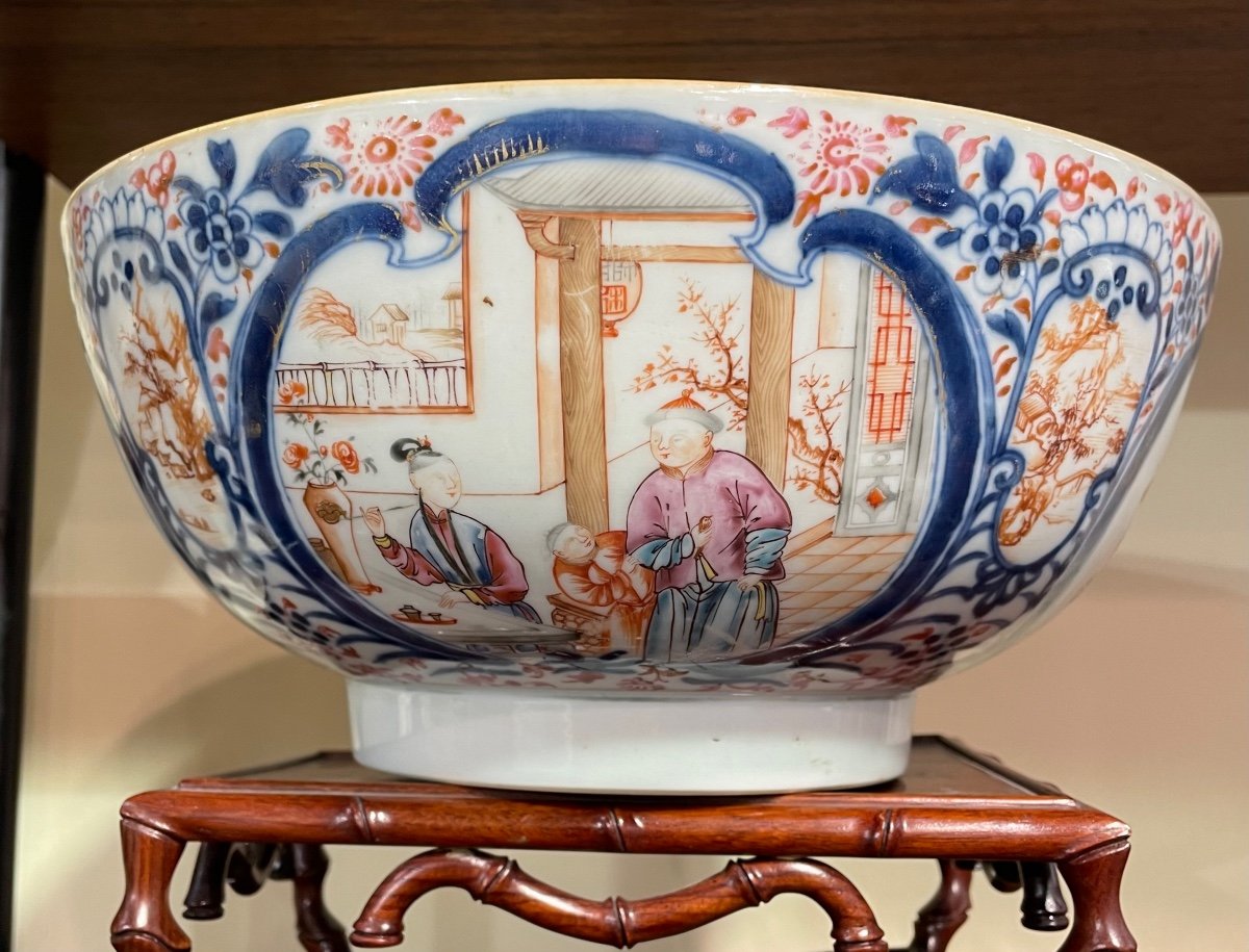 Grand Bol En Porcelaine Peinte Chine XVIIIe Siècle