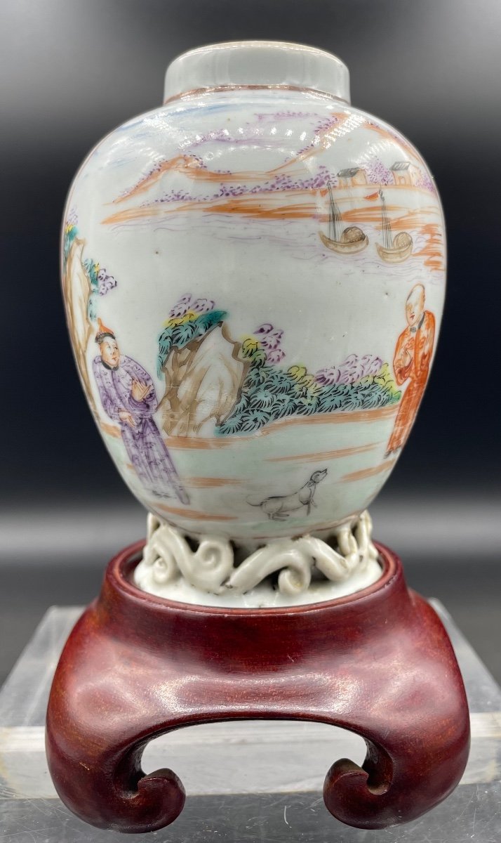 Petit Vase En Porcelaine Chine 18ème Siècle-photo-3