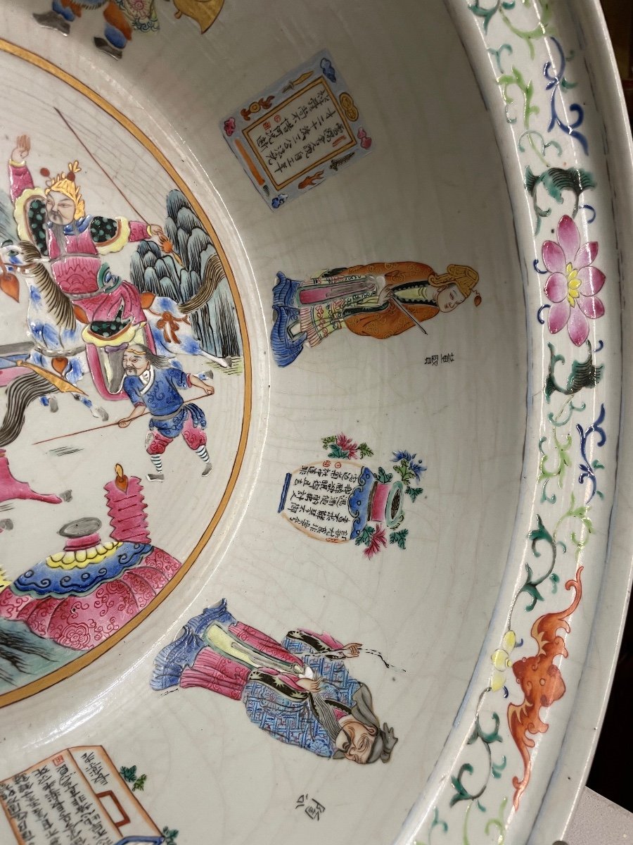 Large Bowl With Characters And Ideograms China 19th Century-photo-3