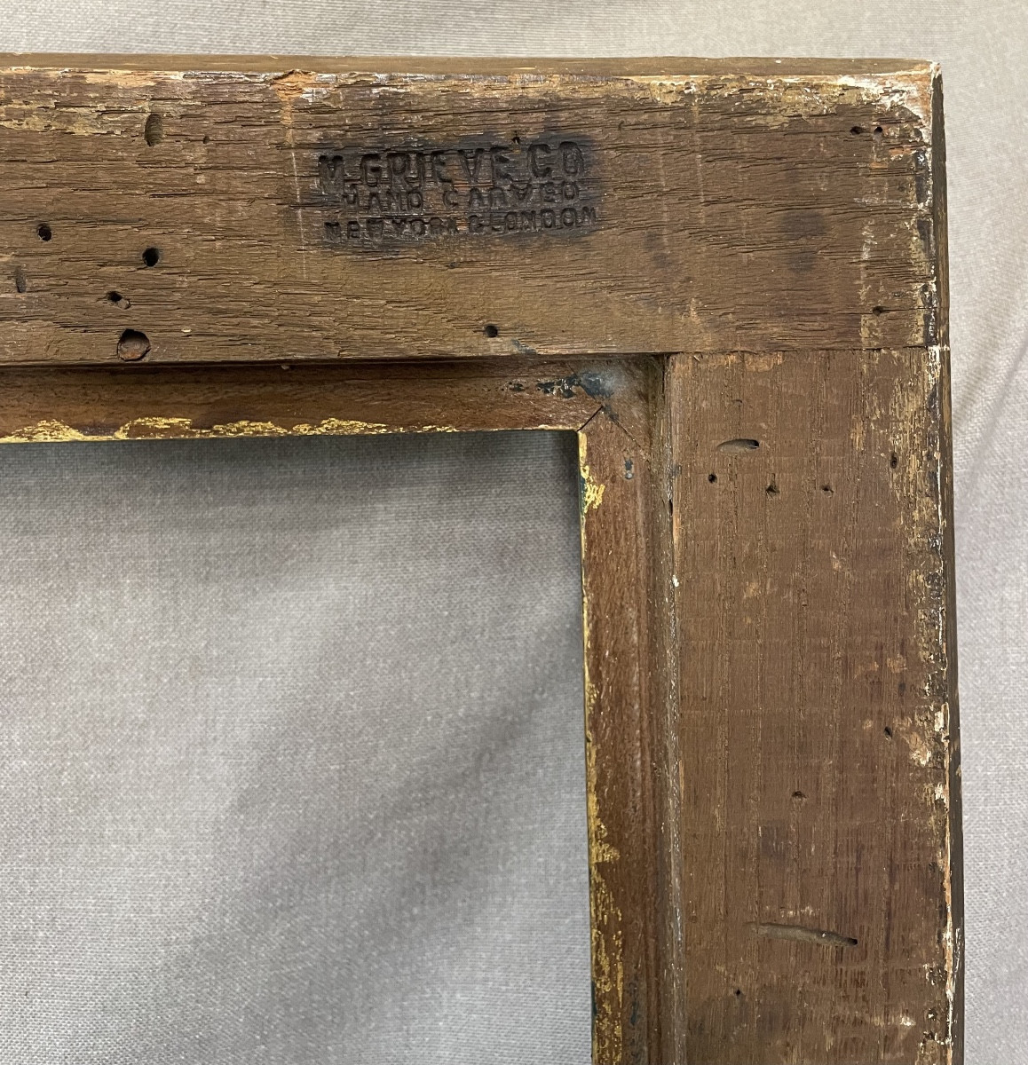 Large Carved And Gilded Frame, 20th Century-photo-8