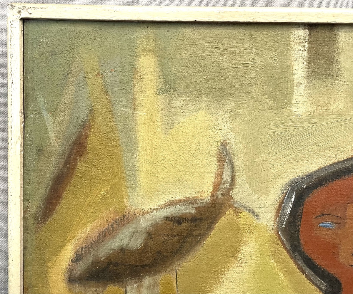 Oil On Canvas By Lola Fernandez 20th Century-photo-3