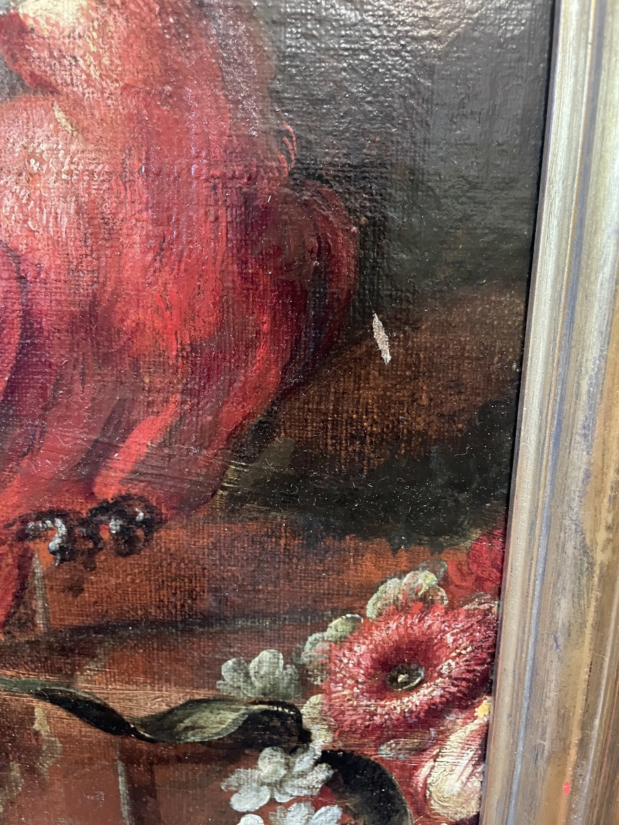 Still Life With Flowers And A Parrot, 17th Century-photo-2