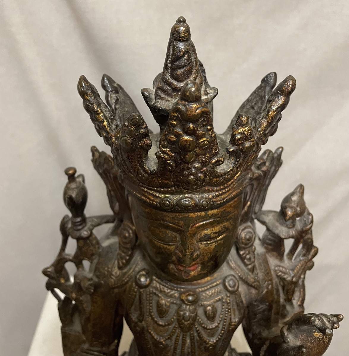 Large Gilded Bronze China 17th/18th Century-photo-3