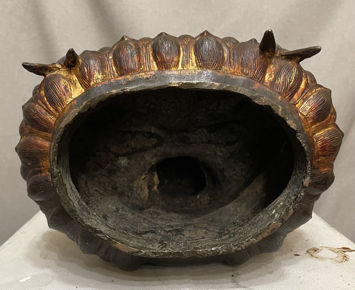 Large Gilded Bronze China 17th/18th Century-photo-4
