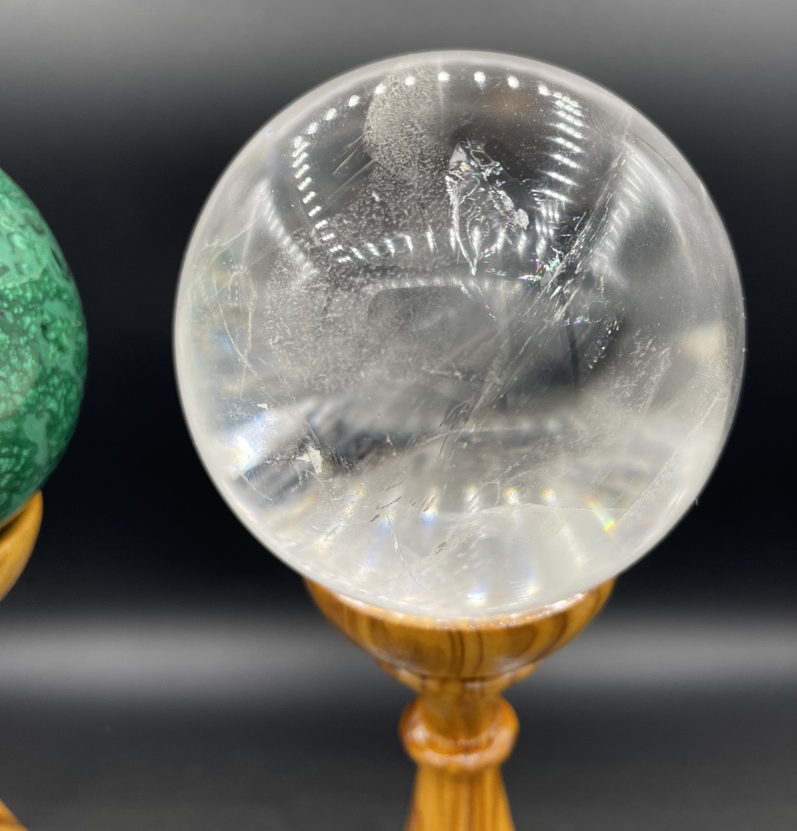 Pair Of 20th-century Hardstone Spheres-photo-1