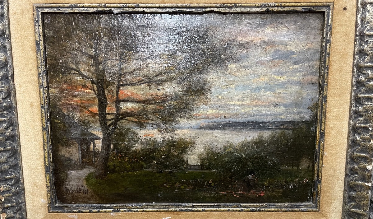 Oil Painting On Canvas By James Stevens Hill, 19th Century-photo-2