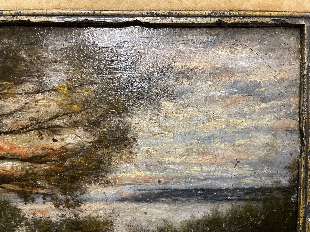 Oil Painting On Canvas By James Stevens Hill, 19th Century-photo-1