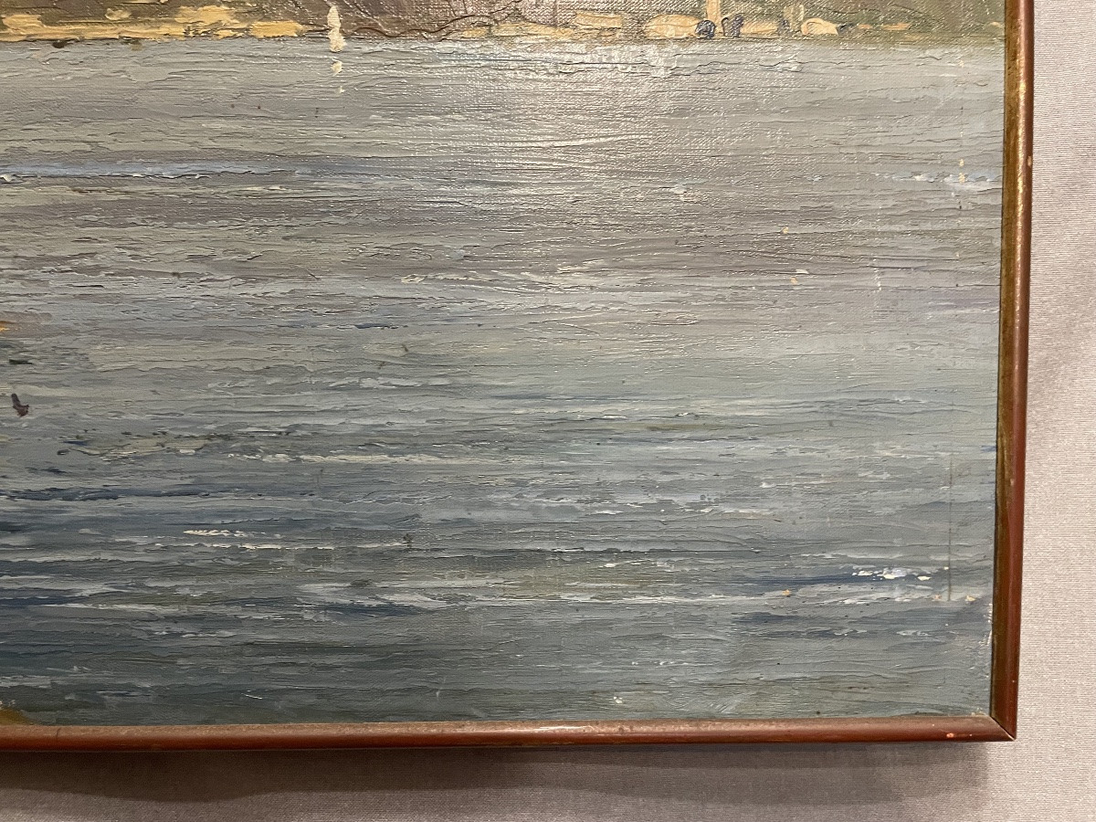 Huile sur toile de Luigi Moretti, XXe siècle-photo-4