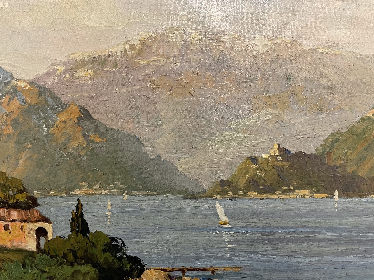 Huile sur toile de Luigi Moretti, XXe siècle-photo-6