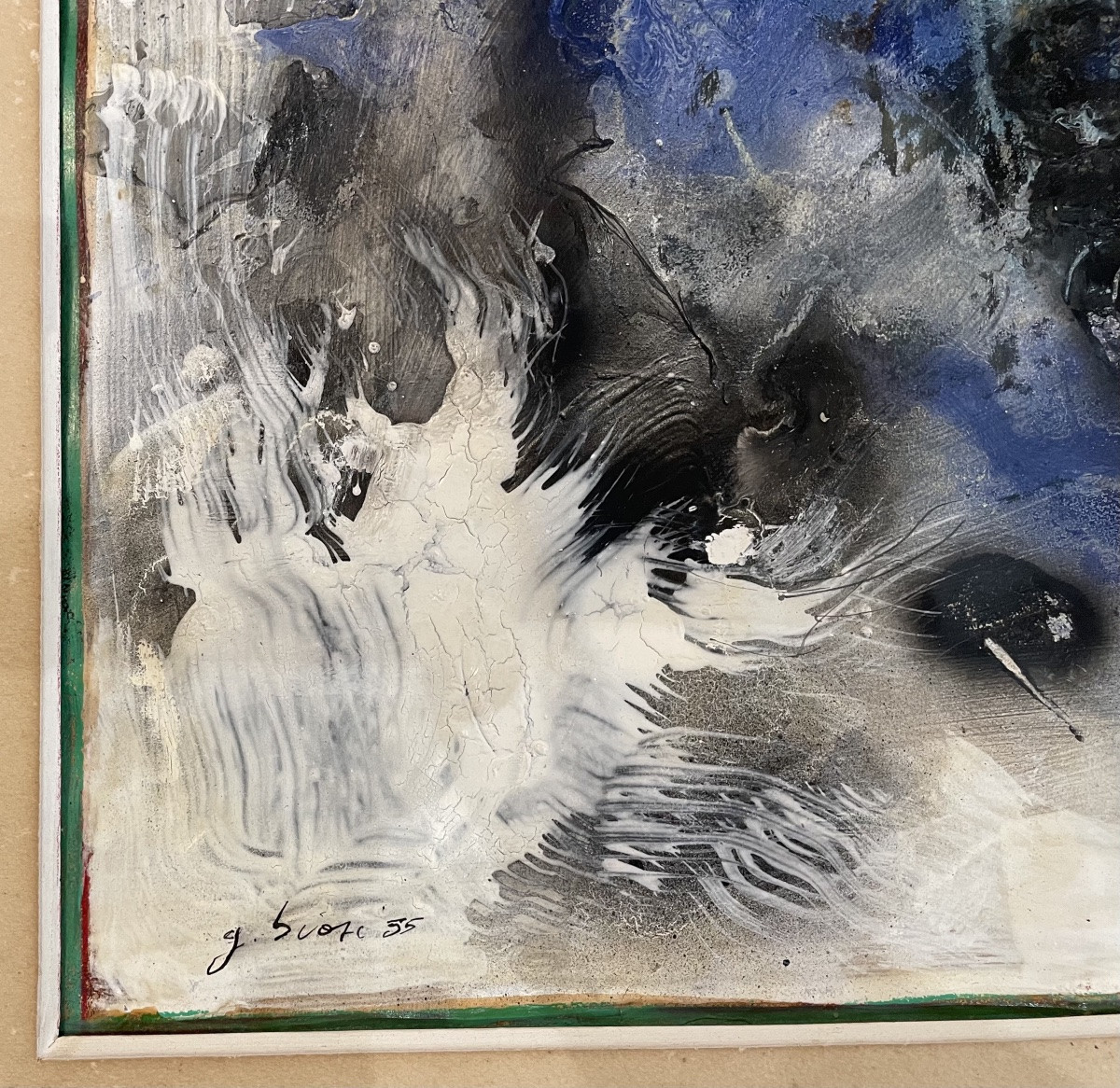 Oil On Paper By Guido Biasi, 20th Century-photo-3