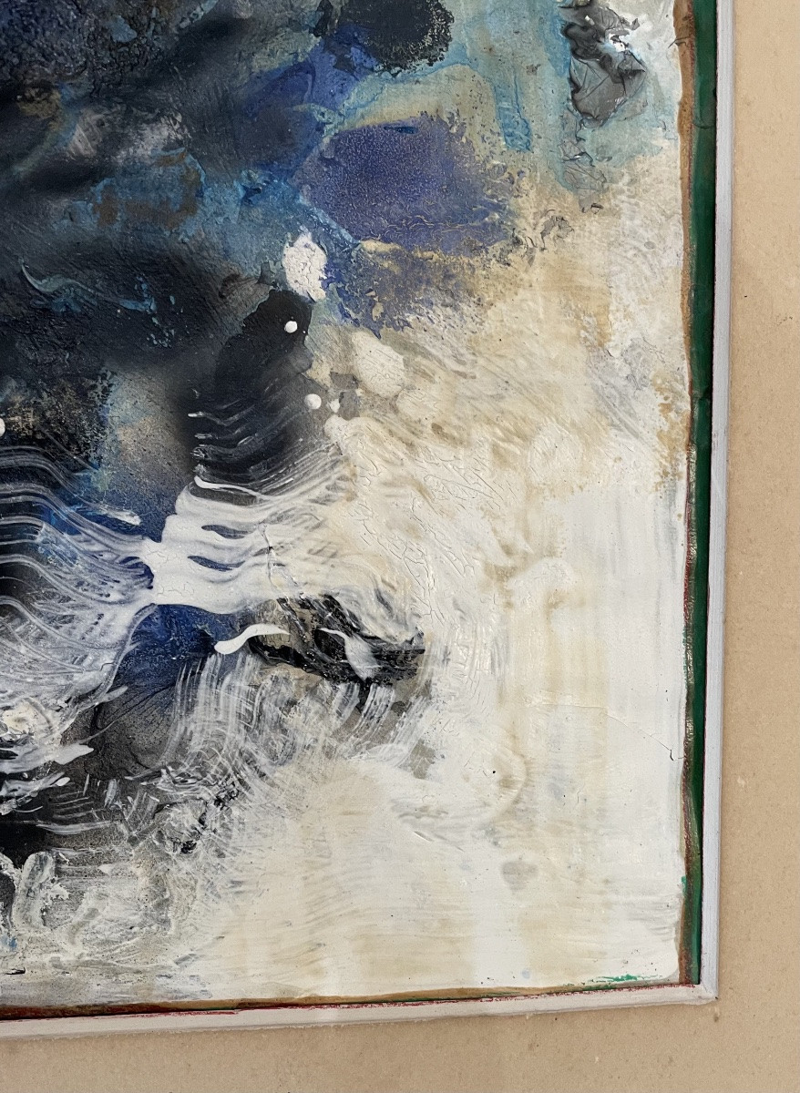 Oil On Paper By Guido Biasi, 20th Century-photo-4