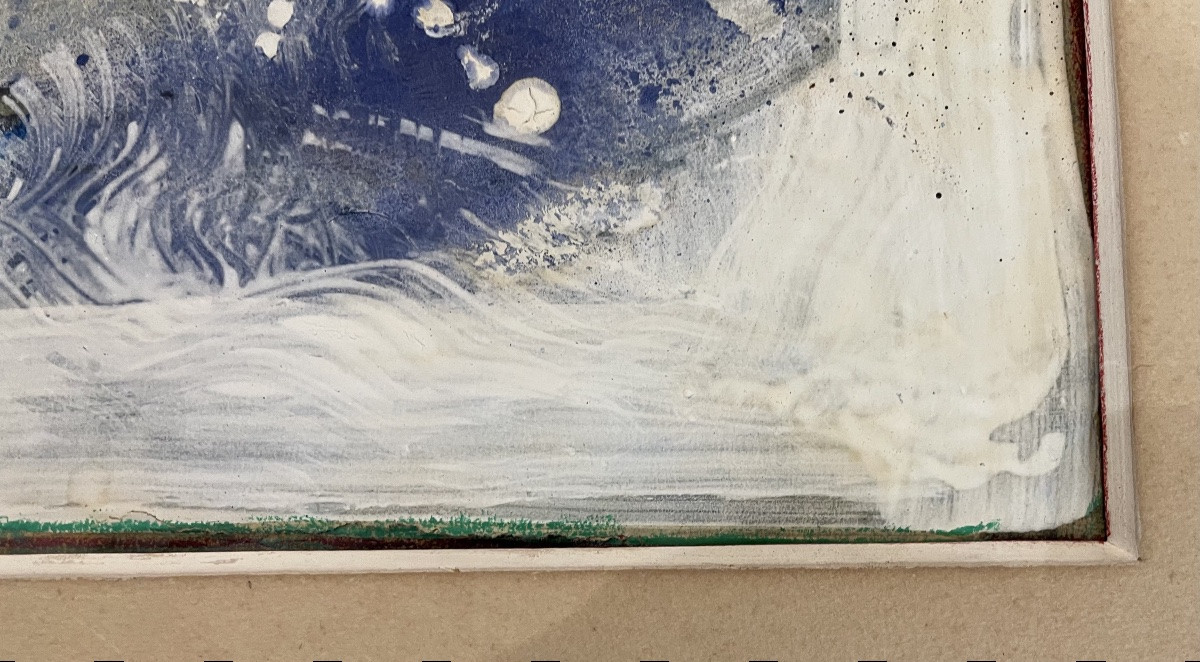 Oil On Paper By Guido Biasi, 20th Century-photo-2