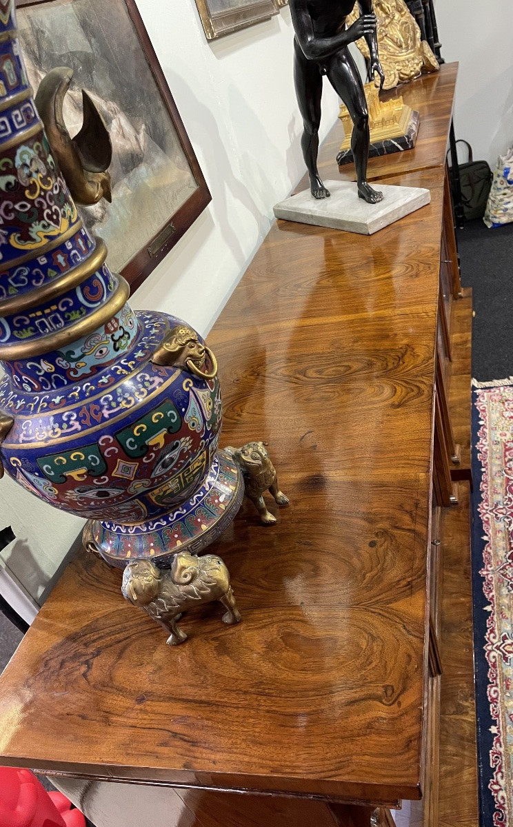 Paire de vitrines en noyer du XIXe siècle-photo-3