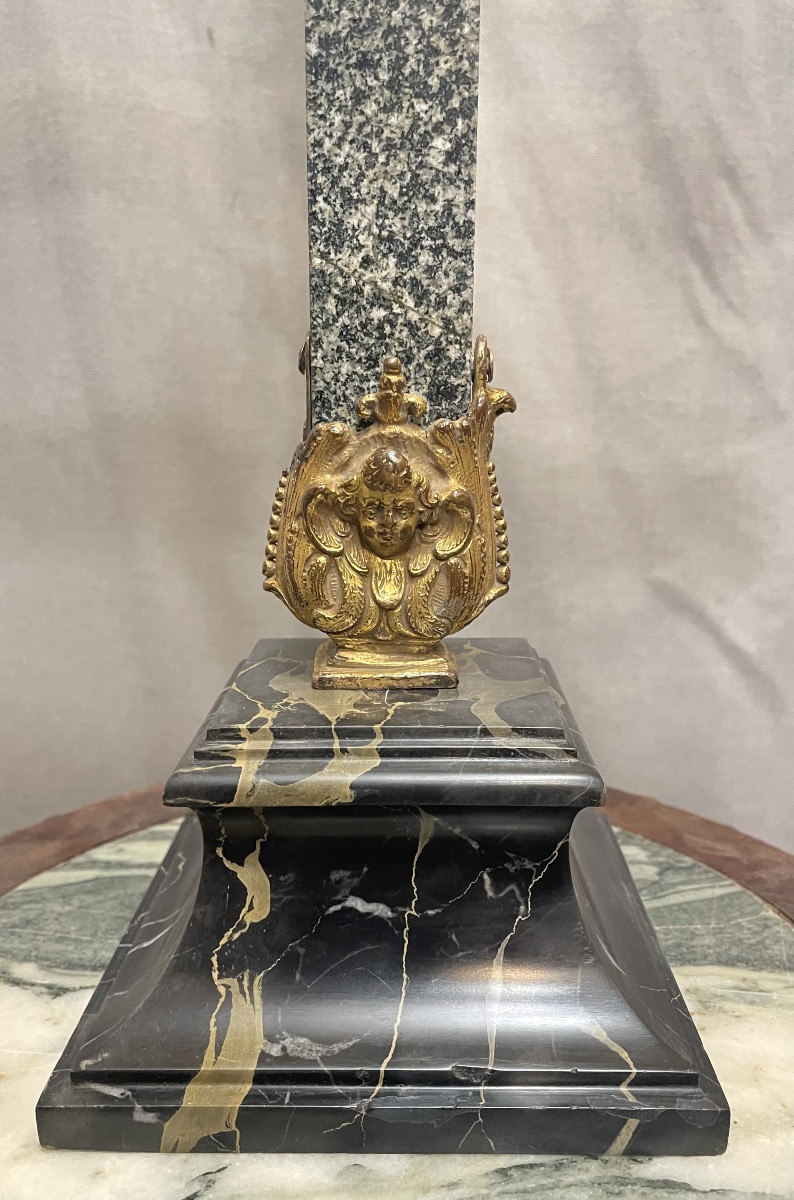 Processional Cross In Marble And Bronze, 17th Century-photo-1