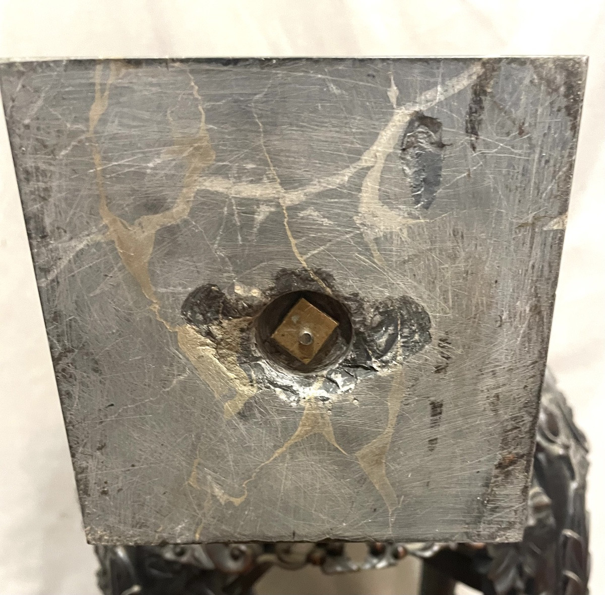 Processional Cross In Marble And Bronze, 17th Century-photo-7