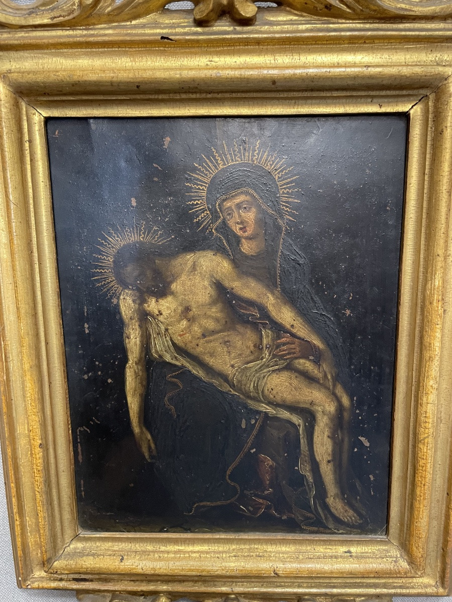 18th-century Pietà Painted On Copper-photo-2