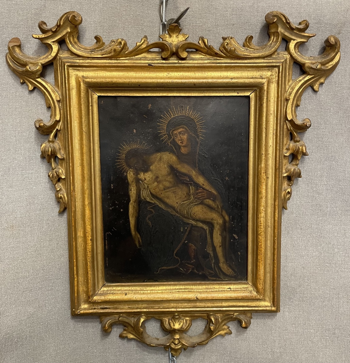 18th-century Pietà Painted On Copper