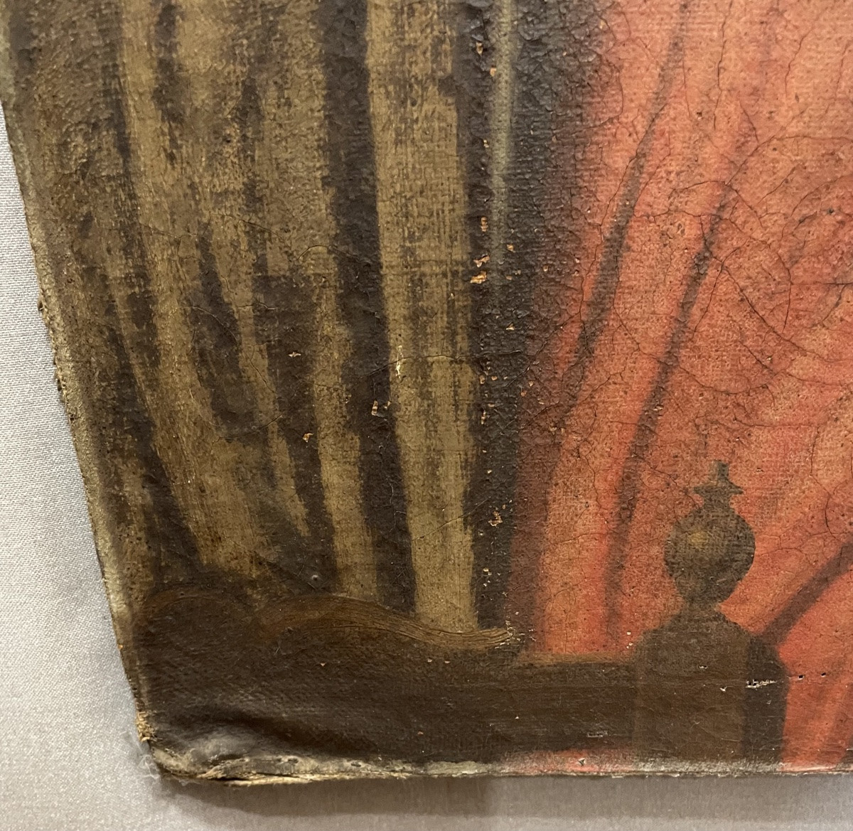 Huile sur toile, Vierge à l'Annonciation, XVIIe siècle-photo-4