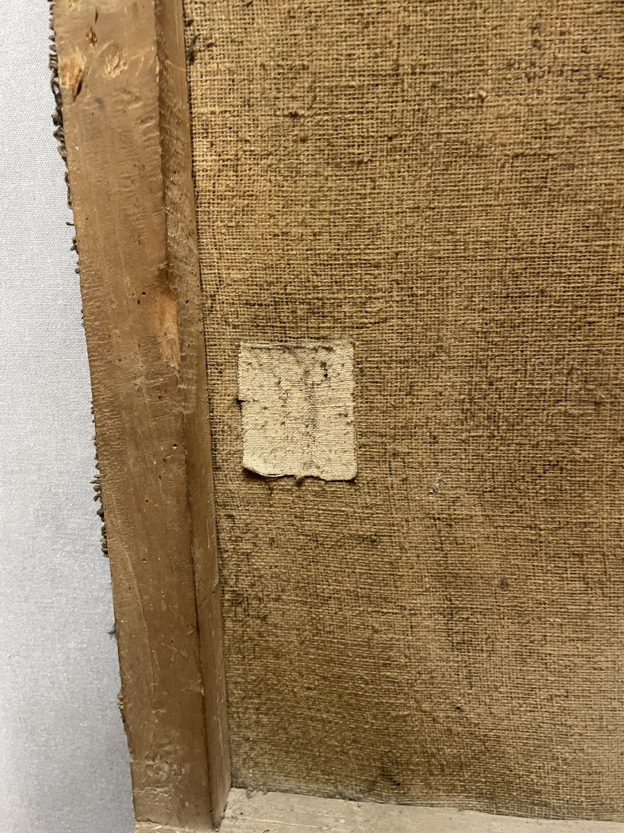 Huile sur toile, Vierge à l'Annonciation, XVIIe siècle-photo-5